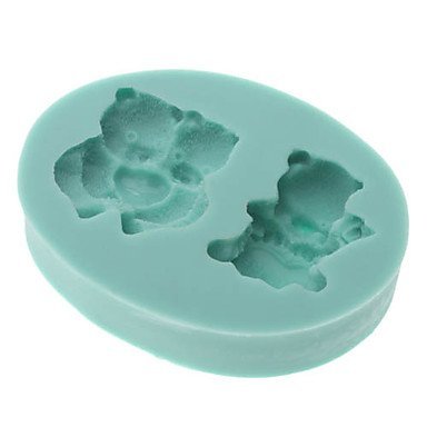 QINF DIY Baking 3D Lovely Bears Shaped Silicone Cake Soap Mold