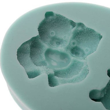 QINF DIY Baking 3D Lovely Bears Shaped Silicone Cake Soap Mold N2