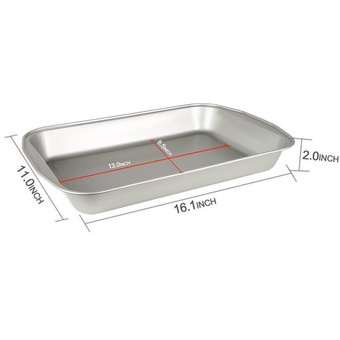 Yilove Cookie Pan with Wide Handle-Silver, 16"x11" N5