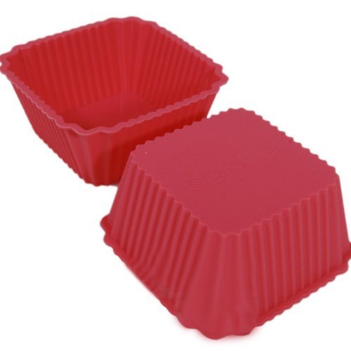 6pcs/set Kitchen Tools Square Shape Soft Silicone Mould Candy Muffin Cup Cake Christmas Mold Tool Cakecup Tools N4