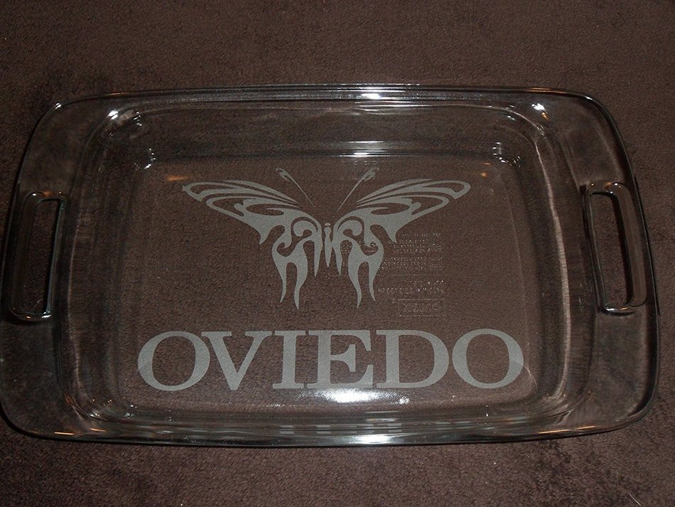Personalized Etched 3 Quart Pyrex Casserole Baking Dish with Lids N2
