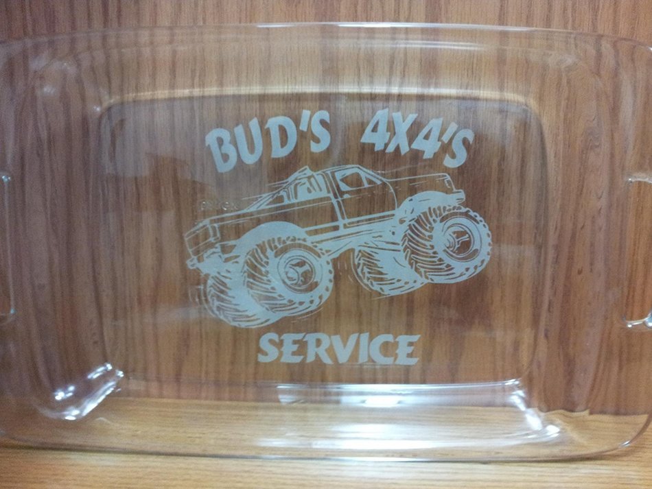 Personalized Etched 3 Quart Pyrex Casserole Baking Dish with Lids N6