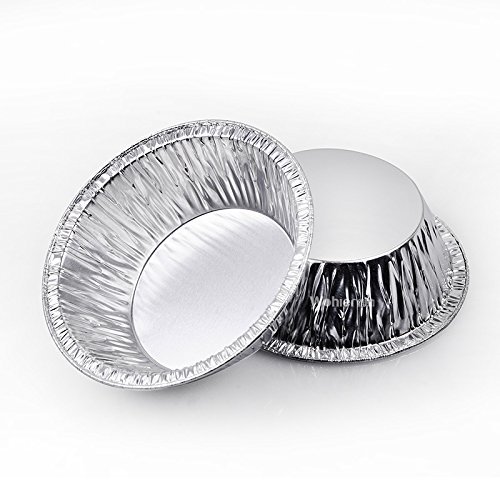 100Pcs Disposable Baking Circular Egg Tart Mold Cups Foil holder