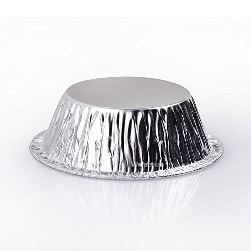 100Pcs Disposable Baking Circular Egg Tart Mold Cups Foil holder N2