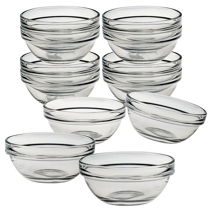 Luminarc Glass 3.5 Inch Stackable Round Bowl, Set of 12