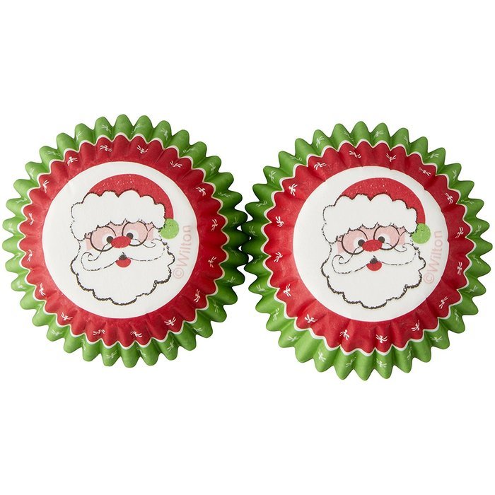 Wilton Santa Mini Cupcake Liners 100-Count N3