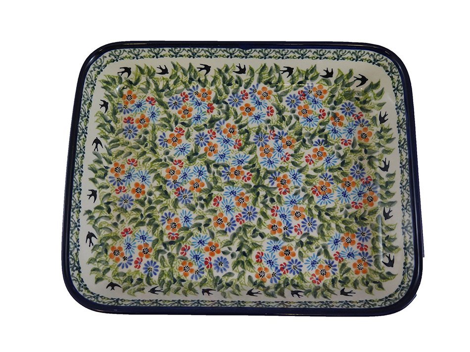 Polish Pottery Rectangular Baker 9 x 12 x 2