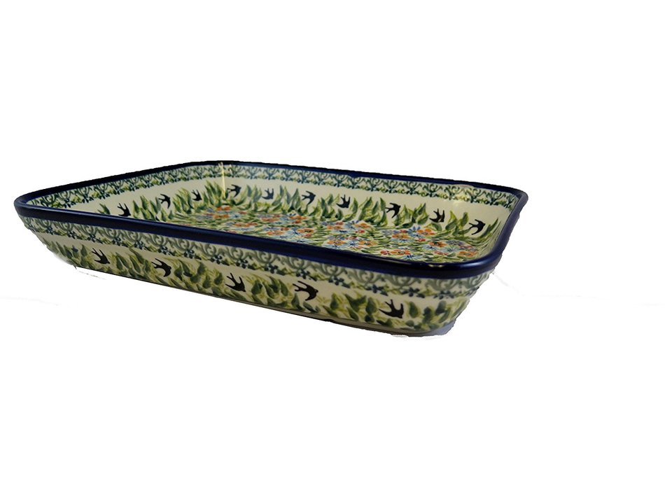 Polish Pottery Rectangular Baker 9 x 12 x 2 N2