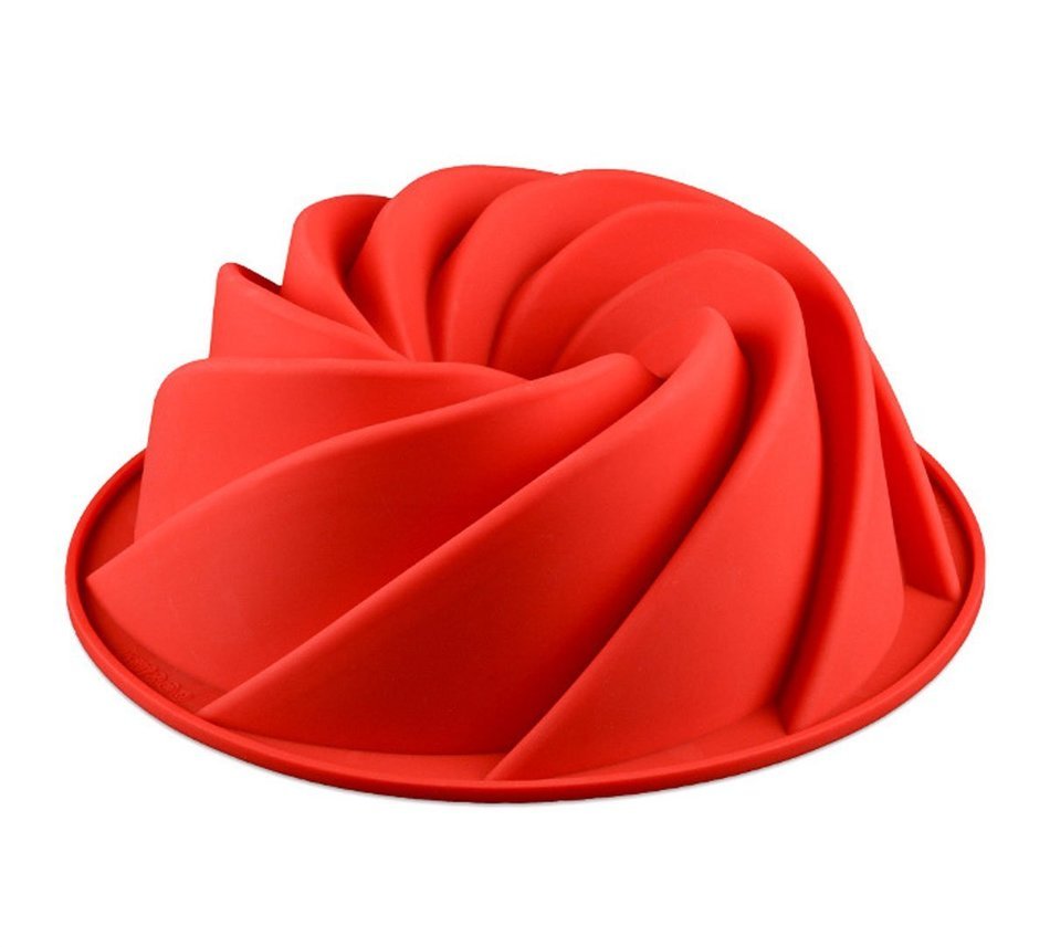 Longzang Large Whirlwind Hollow Silicone Mold for Cake Baking