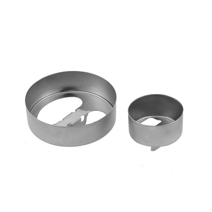 uxcell Metal Round Shaped Cookie Biscuit Baking Mold DIY Mould Cutter 2 in 1 N2