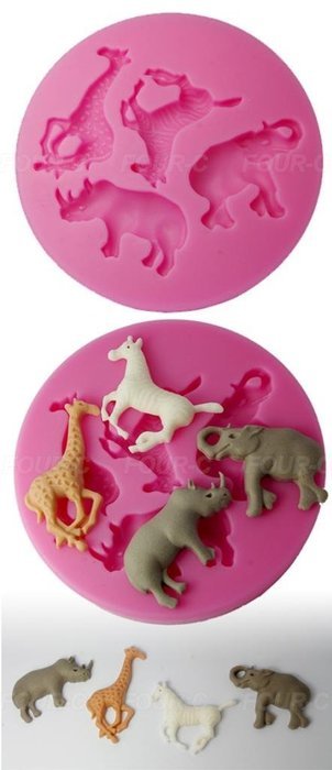 FOUR-C 3D Cup Cake Mold Silicone Cake Decorating Supplies Color Pink N2