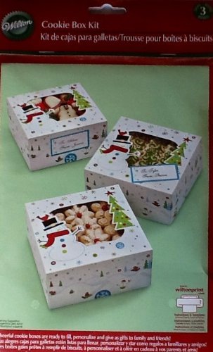 Wilton Woodland Friends Cookie Box Kit. 3 Easy Assembly Christmas Treat Boxes, Stickers, and Labels. 6.25" X 6.25...