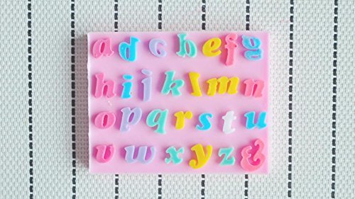 WilsonBaking Love Collection - Small Alphabet Mold Decorations Silicone Mold Silicone Fondant Lace Molds Serie...