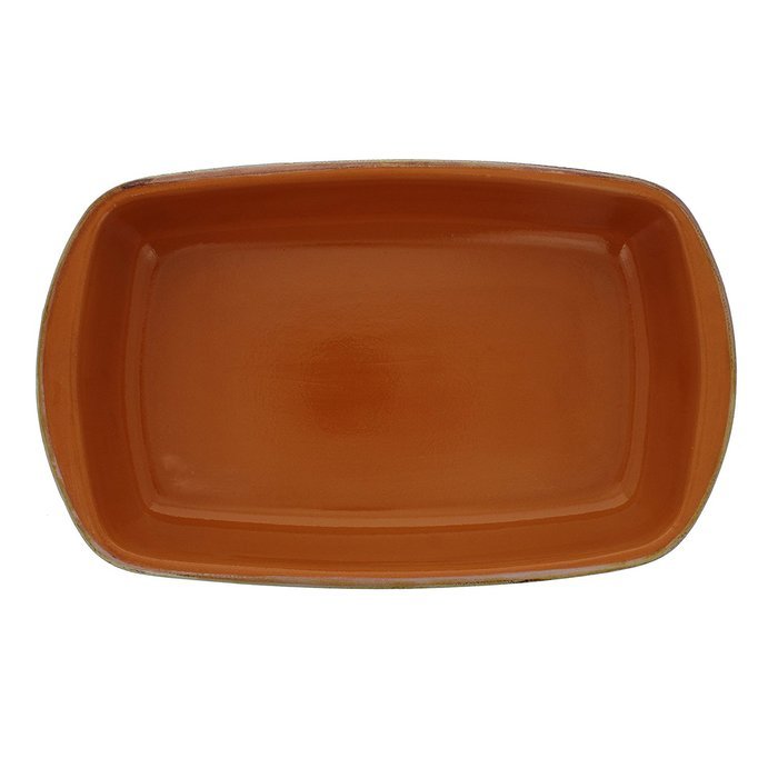 French Home 17-Inch White Stoneware Rectangular Baker N2
