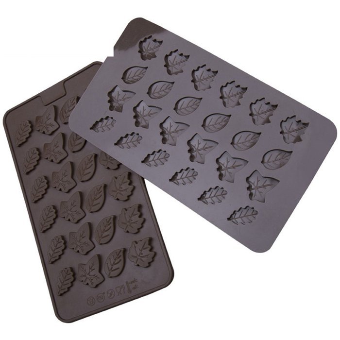SinCook 24-Cavity 4 Mini Group Leaves DIY Candy Baking Chocolate Cake Ice Jelly Pudding Silicone Molds