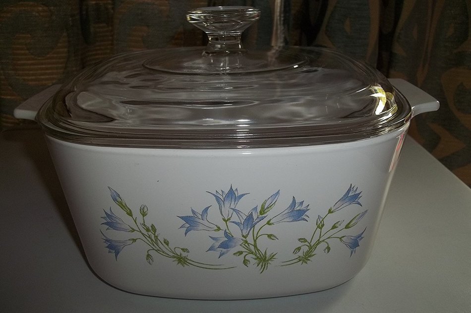 Corning Ware 3 Quart Blue Dusk with Pyrex Lid N2