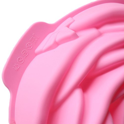 Rose Flower Birthday Cake Bread Tart Flan Silicone Baking Mould Tin Bakeware Round (22 Cm Round X 7.7cm Deep -... N3