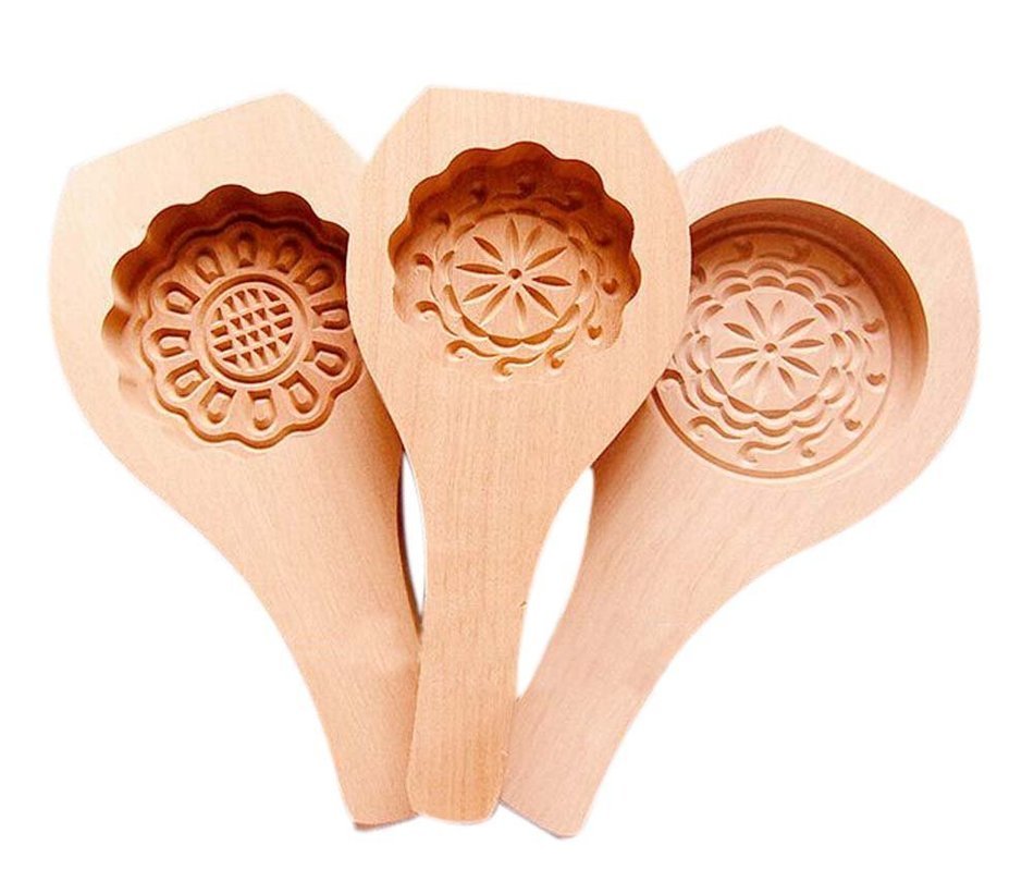 Wooden Carving Baking Molds/Dessert Baking Molds, Sunflower(8*8*1.5cm) N2