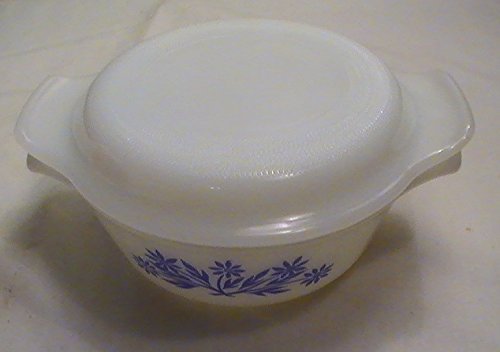 Vintage Anchor Hocking 12 oz Blue Cornflower Casserole #472
