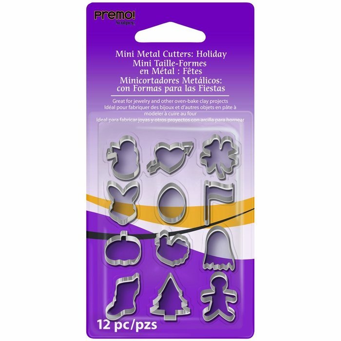 Premo Mini Metal Cutters 12/Pkg-Holiday