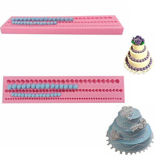 3D Bead Pearl Silicone Fondant Mold Cake Edge Decoration