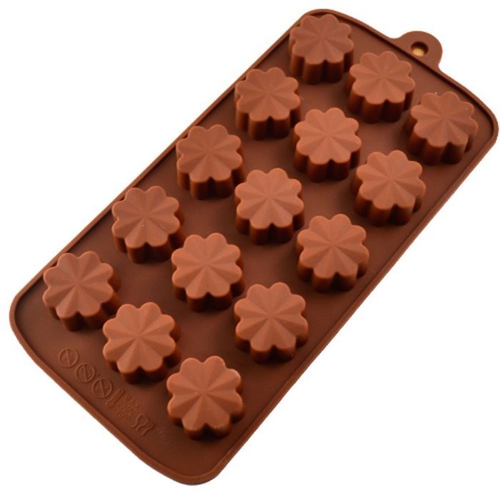 Wholeport 15-Cavities Four Leaf Clover Silicone Cake Mold Cake Pan Handmade Biscuit Mold