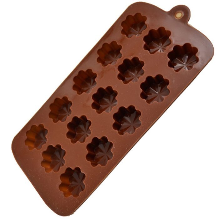 Wholeport 15-Cavities Four Leaf Clover Silicone Cake Mold Cake Pan Handmade Biscuit Mold N2