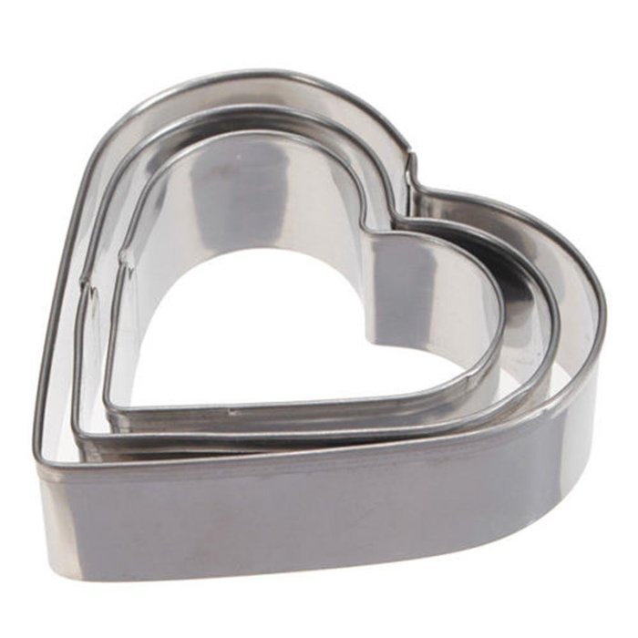Cake & Cookie Cutters Stainless Steel Metal Heart Love Fondant Cake Decorating Mould N3