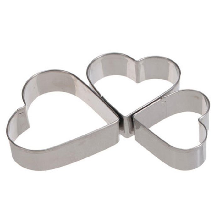 Cake & Cookie Cutters Stainless Steel Metal Heart Love Fondant Cake Decorating Mould N5