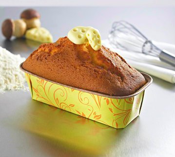 Medium Scroll Design Paper Loaf Baking Mold Yellow 6.21" x 2.10"x2.04'' (Pack of 100)