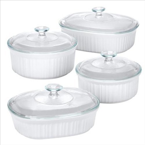 French White 8 Piece Bake & Serve Set