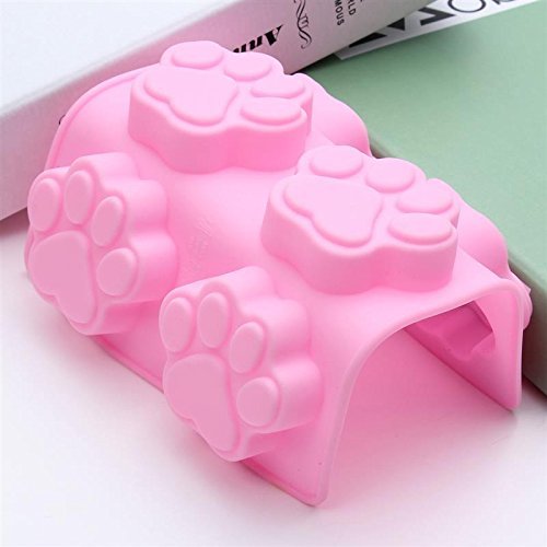 Best Promotion!!! Cat Paw Print Bakeware Silicone Mould Chocolate Cookie Candy Soap Resin Wax Mold Cake Decorating... N3