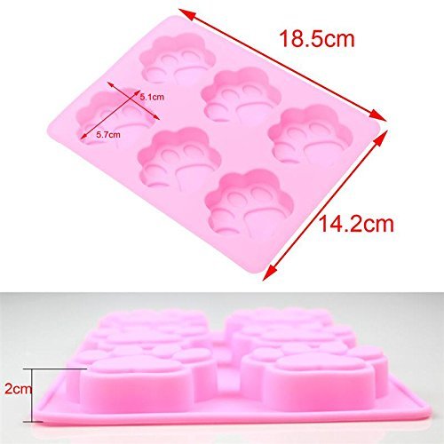 Best Promotion!!! Cat Paw Print Bakeware Silicone Mould Chocolate Cookie Candy Soap Resin Wax Mold Cake Decorating... N5
