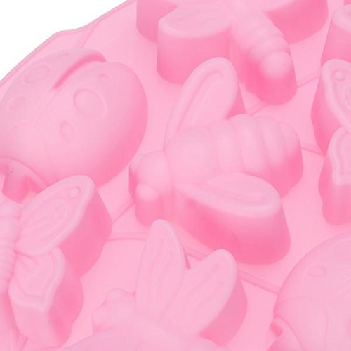 Beautiful Leaf Shape 8 Insects Silicone Cake Mold N3
