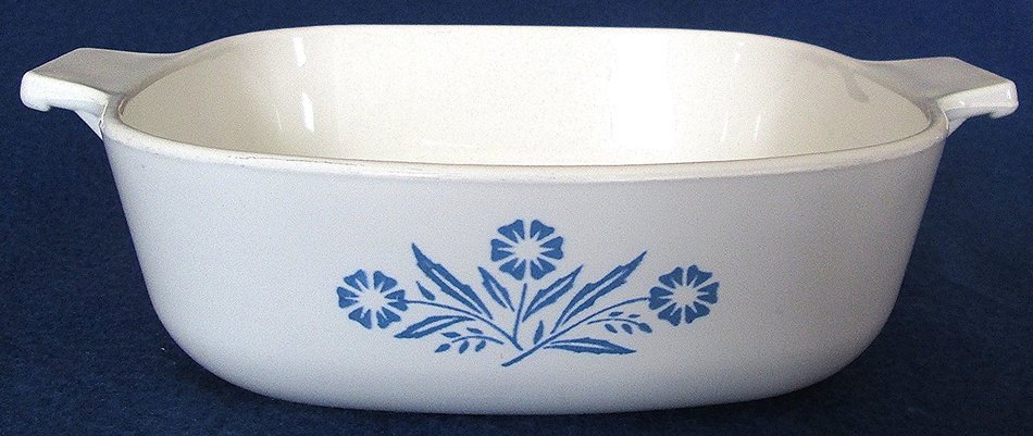 Corning Ware Blue Cornflower Pyroceram 1 Qt Casserole - NO LID