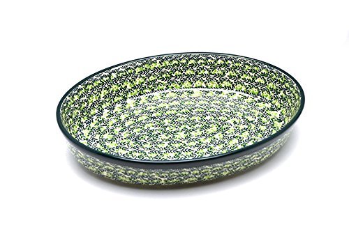 Polish Pottery Baker - Oval - Large - Irish Meadow