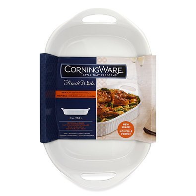 Corningware French White Iii Quart Oblong Casserole Dish With Sleeve N Free Image Download