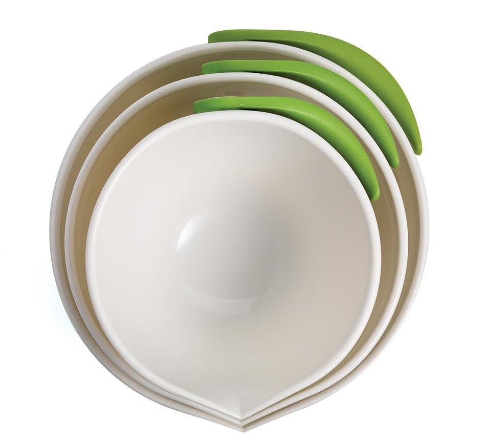 Chef'n SleekStor Pop + Pour Mixing Bowl Set (Arugula and Meringue) N2