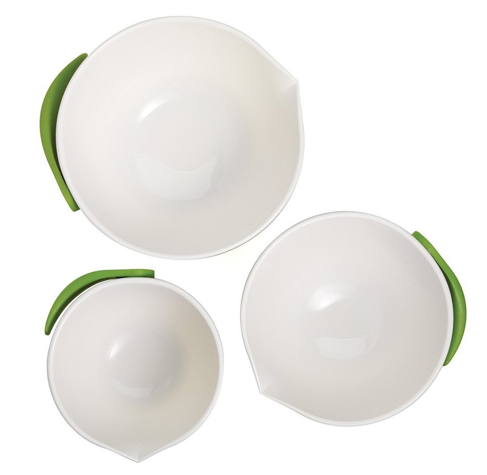 Chef'n SleekStor Pop + Pour Mixing Bowl Set (Arugula and Meringue) N3