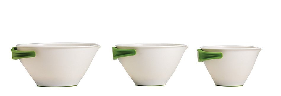 Chef'n SleekStor Pop + Pour Mixing Bowl Set (Arugula and Meringue) N5