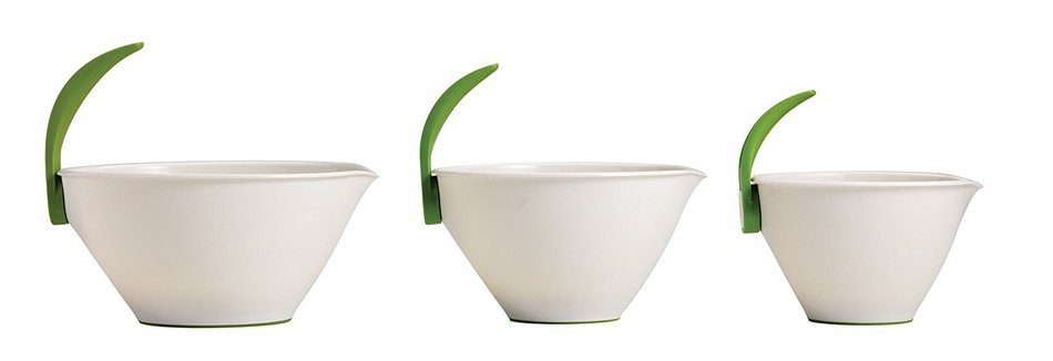 Chef'n SleekStor Pop + Pour Mixing Bowl Set (Arugula and Meringue) N6