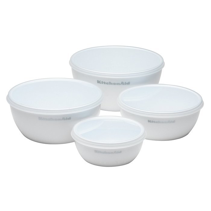 KitchenAid Prep Bowls, Set of 4, White
