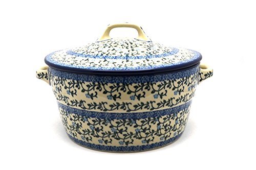 Polish Pottery Baker - Round Covered Casserole - Terrace Vines