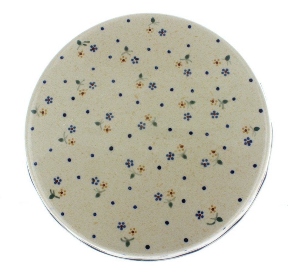 Polish Pottery Country Meadow Cake Plate N2