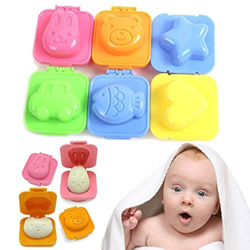 2pcs Cute Cartoon Boiled Egg Rice Mold Bento Maker Sandwich Cutter Kitchen Tools N4