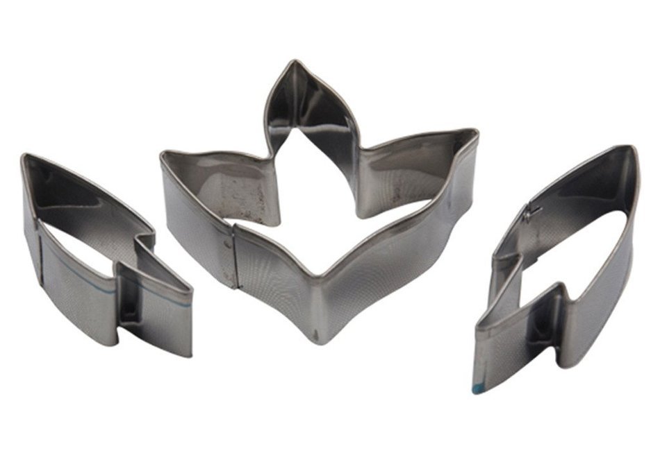 FOUR-C Sugarcraft Molds Peony Leaf Fondant Cutter Set Gum paste Petal for Cake Design Color Silver N2
