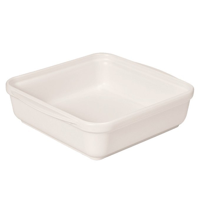 French Home 8-inch Egg White Square Baking Dish