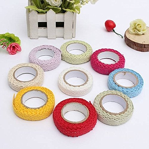 Saver 1.7M Bilateral Lace Fabric Tape Self Adhesive 9 Colors N3