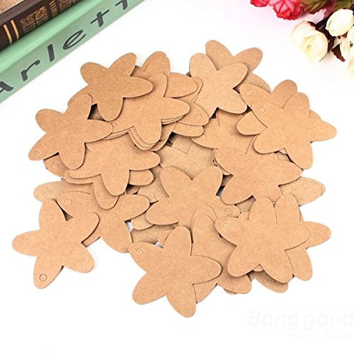 Saver 50pcs Starfish Kraft Paper Tags Wedding Party Gift Label DIY Greeting Cards by 365 Saver N3