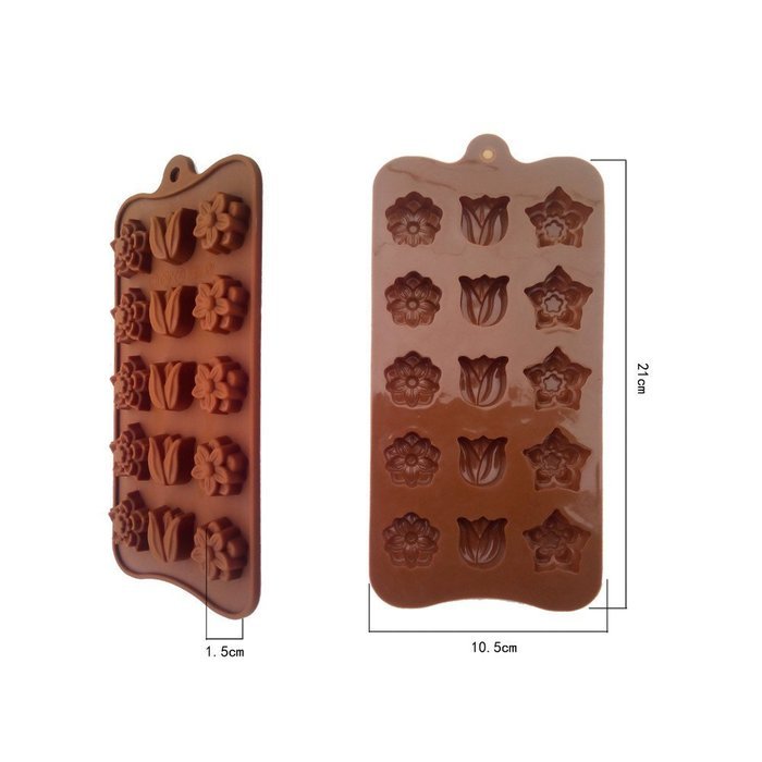 Tulip & Flowers Shape Chocolate Silicone Mold Baking Cake Decoration Mould